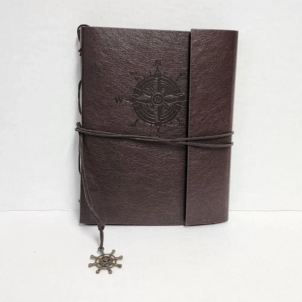 Travelers Journal Notebook, Pocket Notebook Soft Cover -‎ Black Plain Paper Book